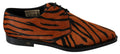 Dolce & Gabbana Orange Pony Hair Formal Dress Broque Shoes by Dolce & Gabbana