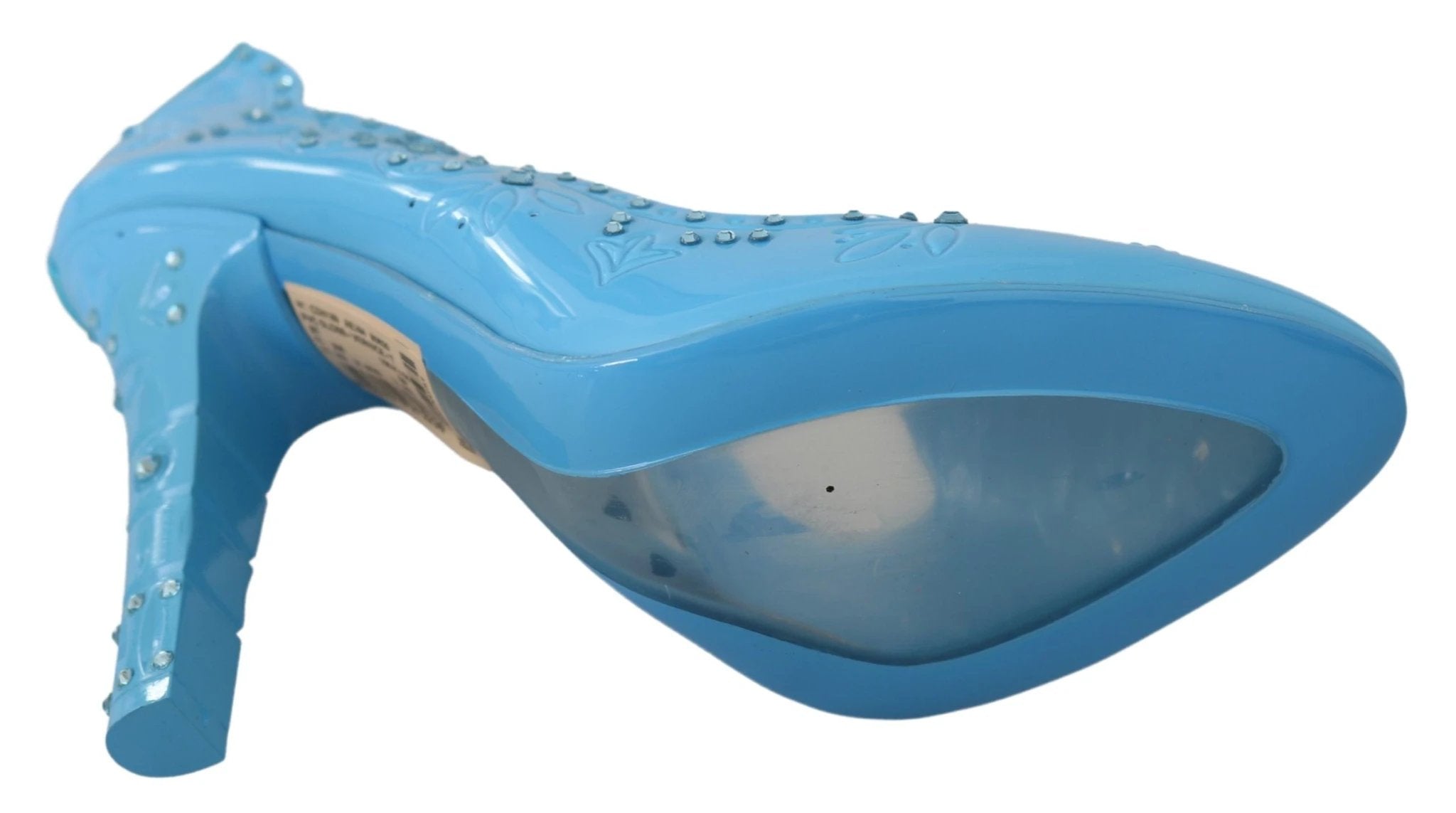 Dolce & Gabbana Blue Crystal Floral CINDERELLA Heels Shoes by Dolce & Gabbana