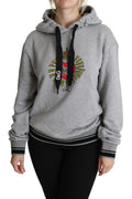 Dolce & Gabbana Gray Printed Hooded Exclusive Logo Sweater by Dolce & Gabbana