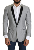 Dolce & Gabbana Light Gray Single Breasted SARTORIA Blazer by Dolce & Gabbana