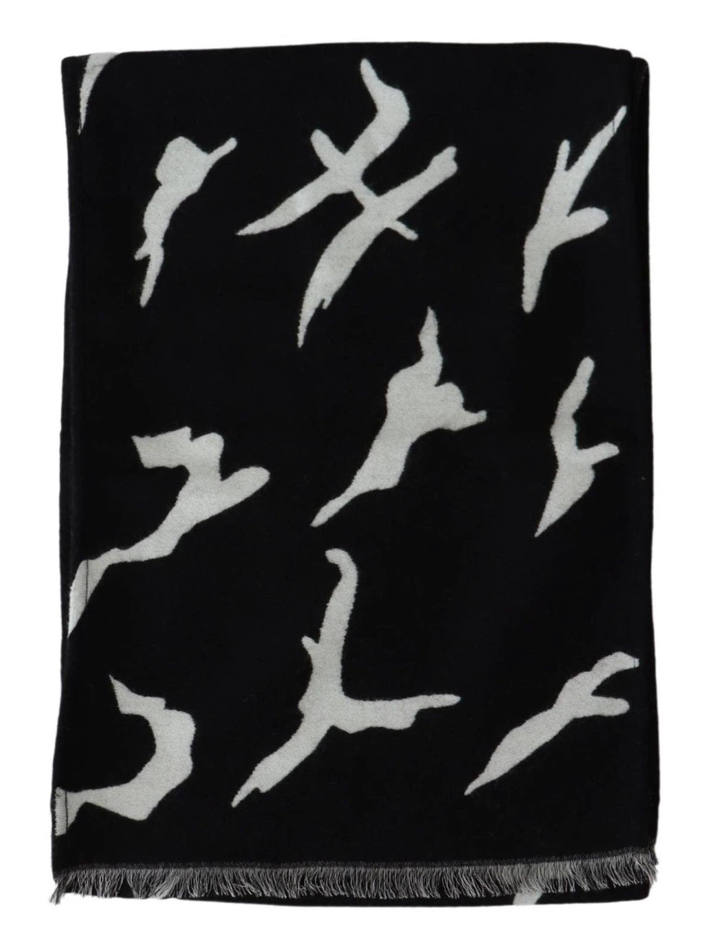Givenchy Black White Wool Unisex Winter Warm Scarf Wrap Shawl by Givenchy