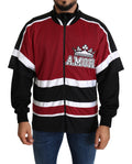 Dolce & Gabbana Red Black AMORE Sport Full Zipper Sweater by Dolce & Gabbana
