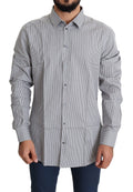 Dolce & Gabbana Black White Checkered GOLD Dress Cotton Shirt by Dolce & Gabbana