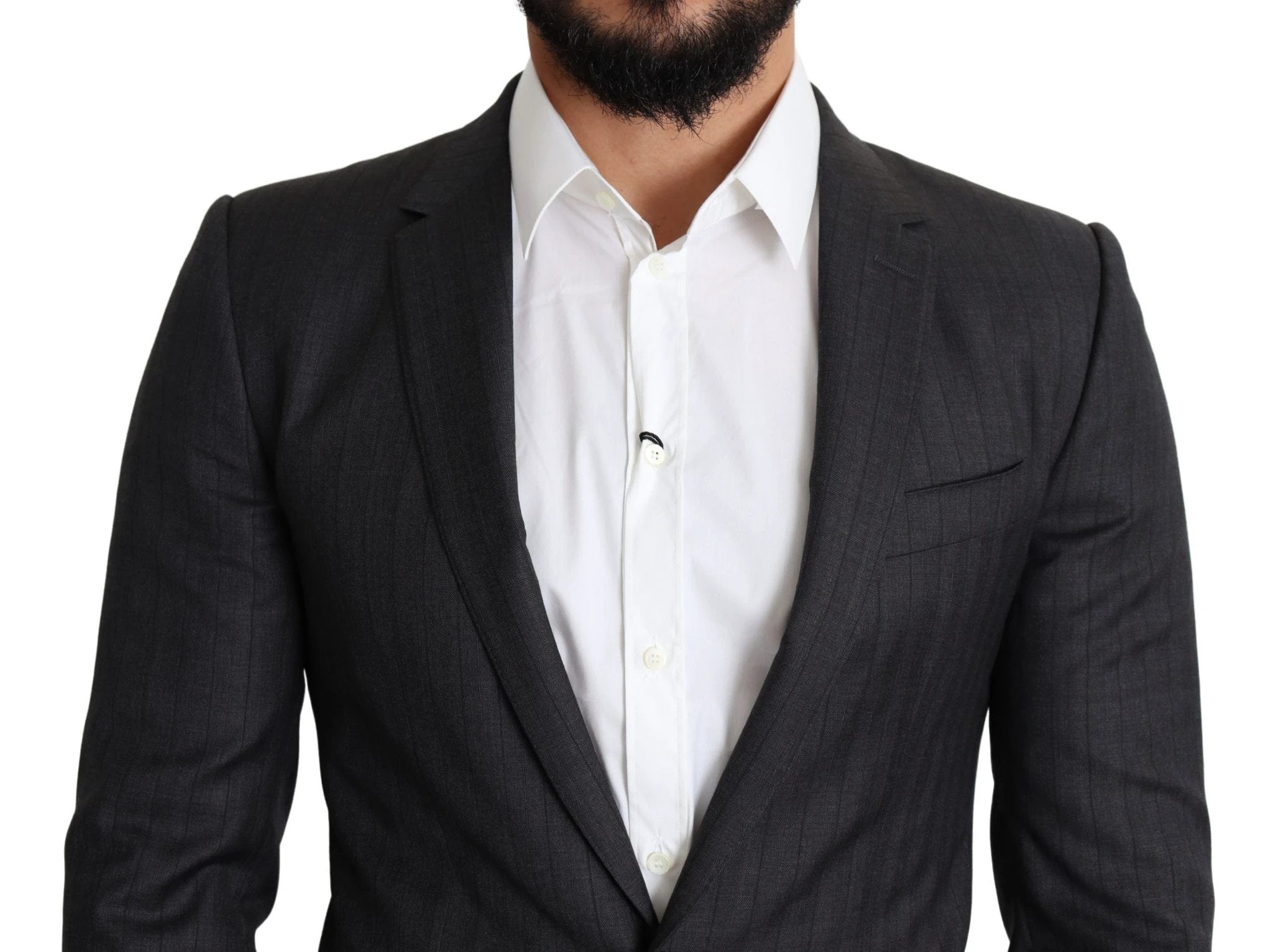 Dolce & Gabbana Black Wool Single Breasted Coat MARTINI Blazer by Dolce & Gabbana