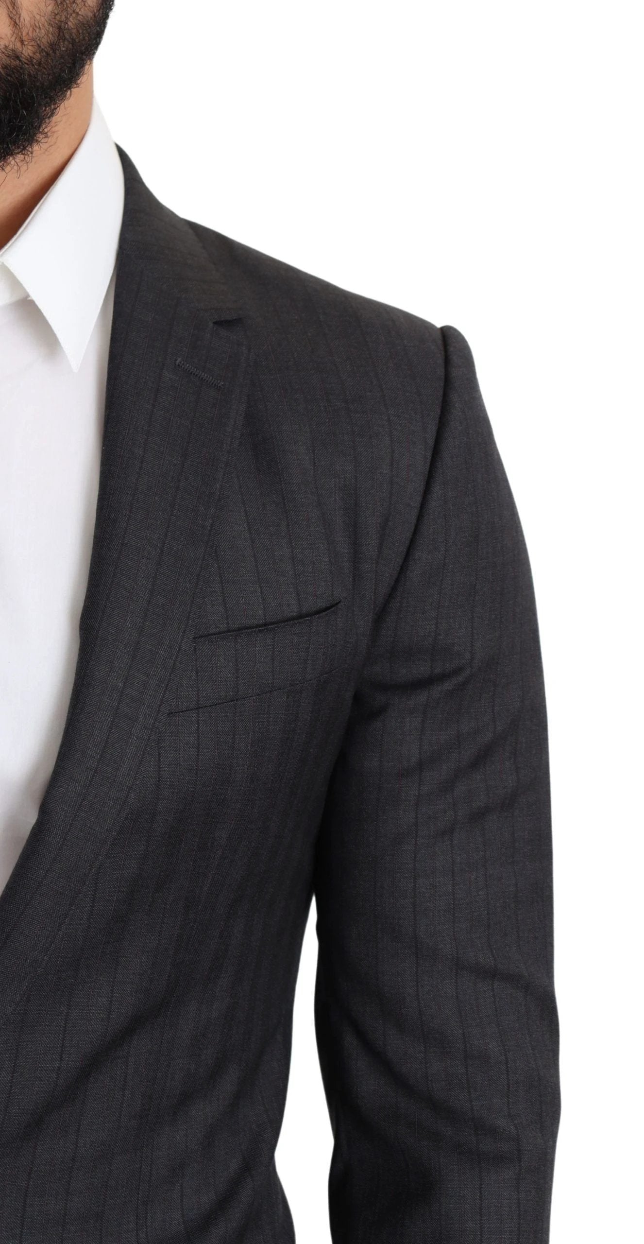 Dolce & Gabbana Black Wool Single Breasted Coat MARTINI Blazer by Dolce & Gabbana