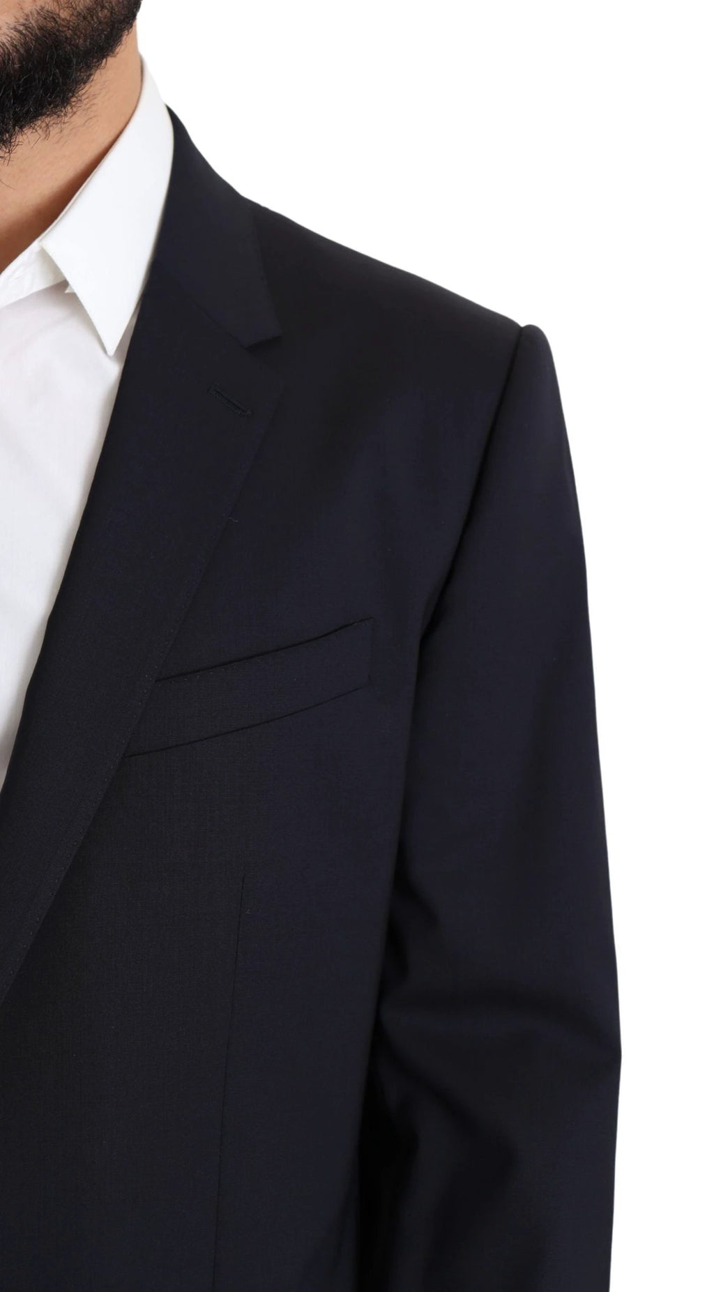 Dolce & Gabbana Black Wool Stretch Men Coat MARTINI Blazer by Dolce & Gabbana