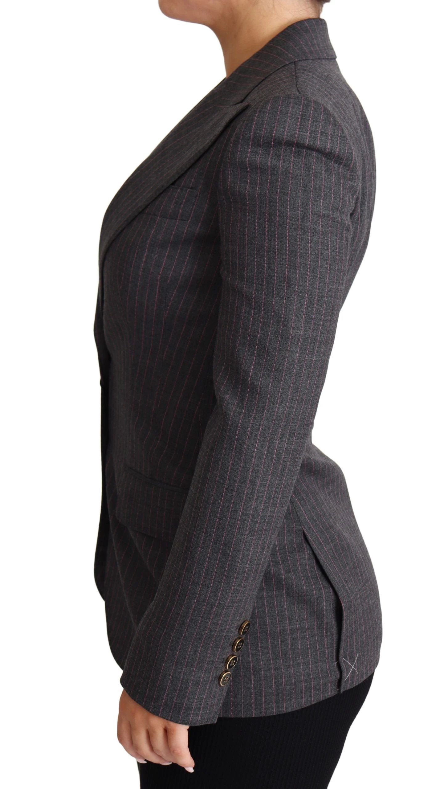 Dolce & Gabbana Gray Single Breasted Fitted Blazer Wool Jacket by Dolce & Gabbana