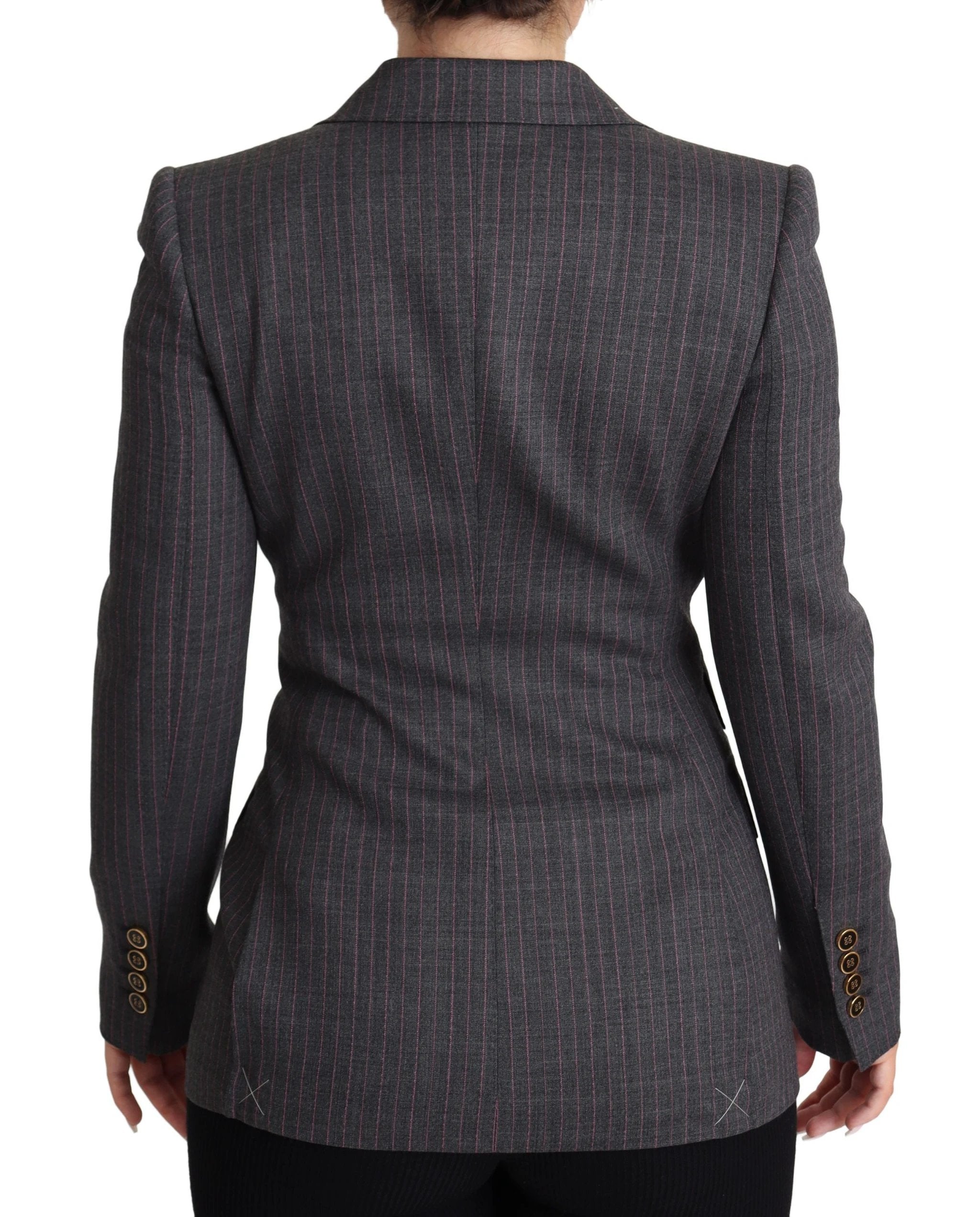 Dolce & Gabbana Gray Single Breasted Fitted Blazer Wool Jacket by Dolce & Gabbana