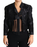 Dolce & Gabbana Black Lace Sheer Corset Organza Silk Jacket by Dolce & Gabbana