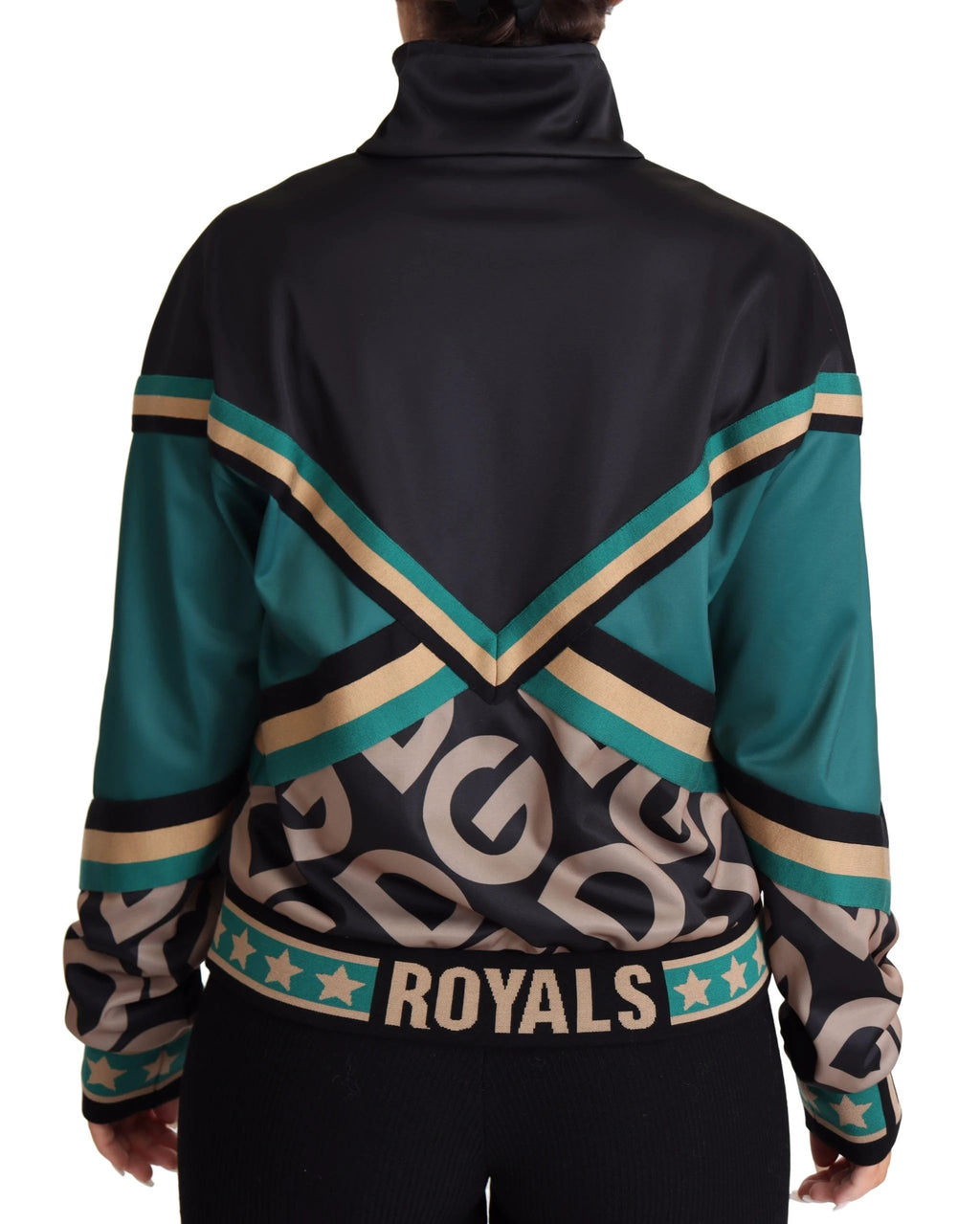 Dolce & Gabbana Multicolor DG Logo Mania Track Bomber Jacket by Dolce & Gabbana