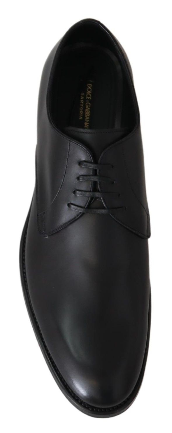Dolce & Gabbana Black Leather SARTORIA Hand Made Shoes by Dolce & Gabbana