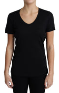 Dolce & Gabbana Black Wool Round Neck Short Sleeves T-shirt by Dolce & Gabbana