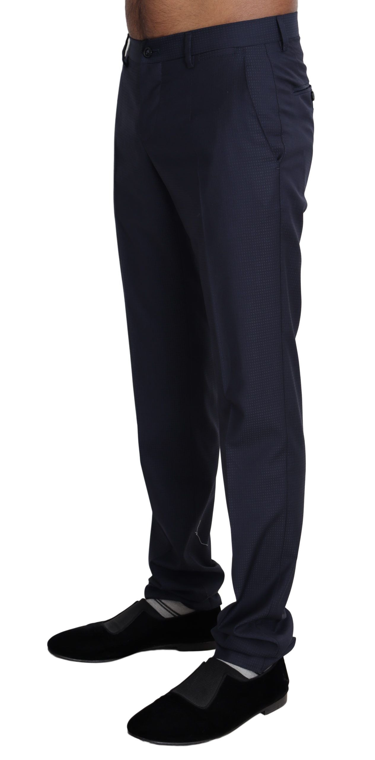 Dolce & Gabbana Navy Blue Dress Formal Men Trouser Pants by Dolce & Gabbana