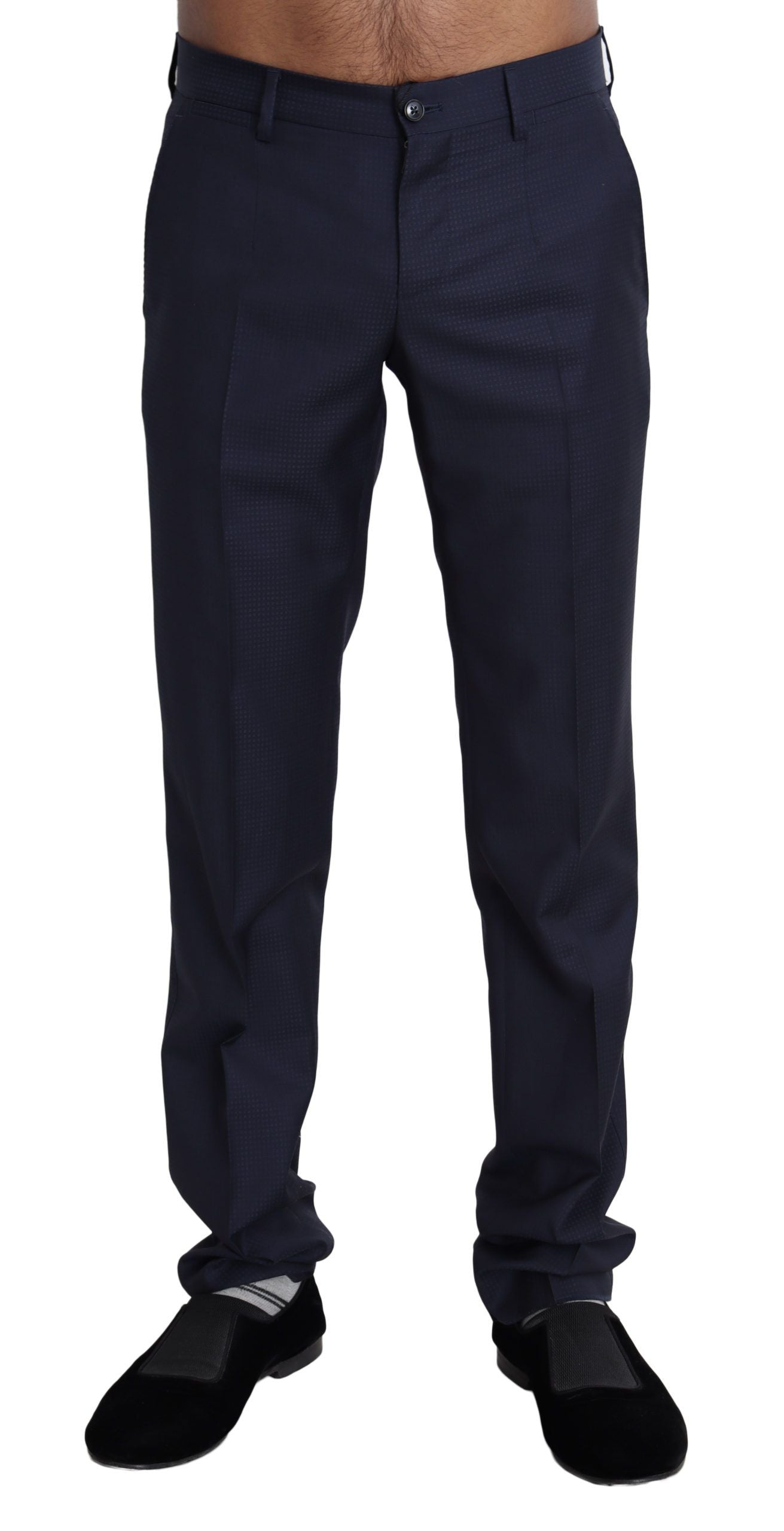 Dolce & Gabbana Navy Blue Dress Formal Men Trouser Pants by Dolce & Gabbana