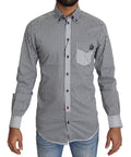 Dolce & Gabbana Black White Checkered Casual Shirt by Dolce & Gabbana