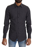 Dolce & Gabbana Black White Polka Dots Casual Shirt by Dolce & Gabbana
