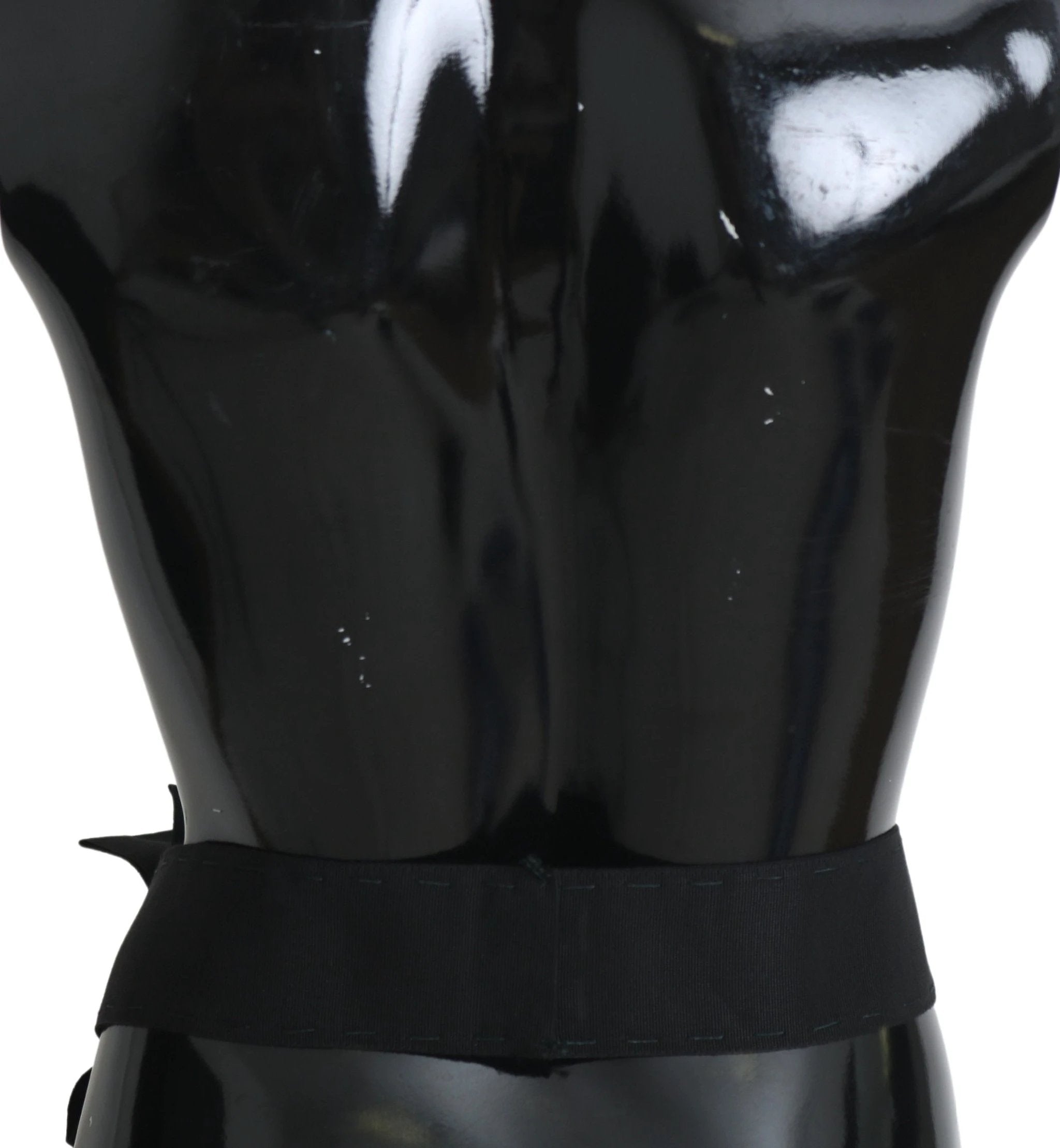 Dolce & Gabbana Black Crystal Brooch Wide Wai SATORIA Belt by Dolce & Gabbana