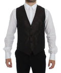 Dolce & Gabbana Black Wool Logo Dress Gilet Vest by Dolce & Gabbana