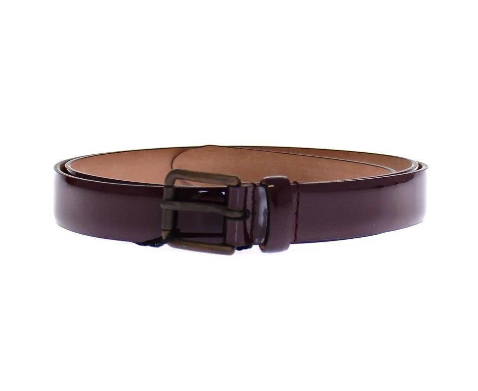 Dolce & Gabbana Purple Leather Logo Cintura Gürtel Belt by Dolce & Gabbana