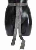 Dolce & Gabbana Black Silk Clear Crystal Bow Waist Belt by Dolce & Gabbana