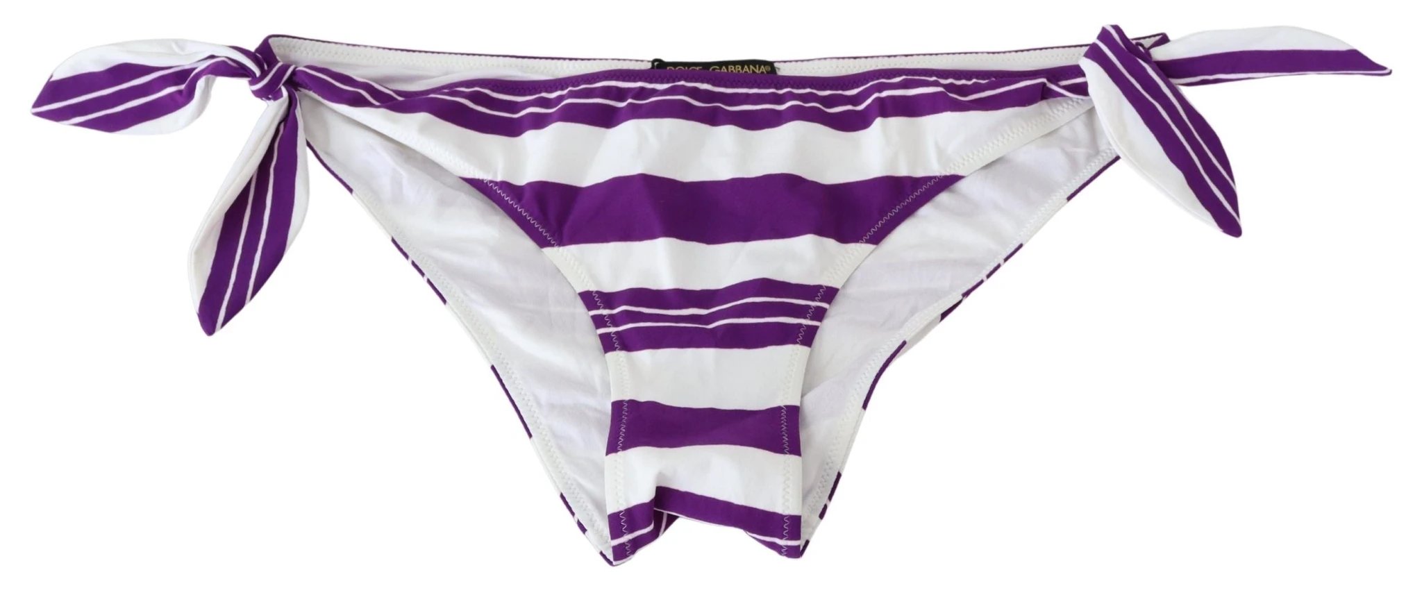 Dolce & Gabbana Purple White Stripes Beachwear Bikini Bottom by Dolce & Gabbana