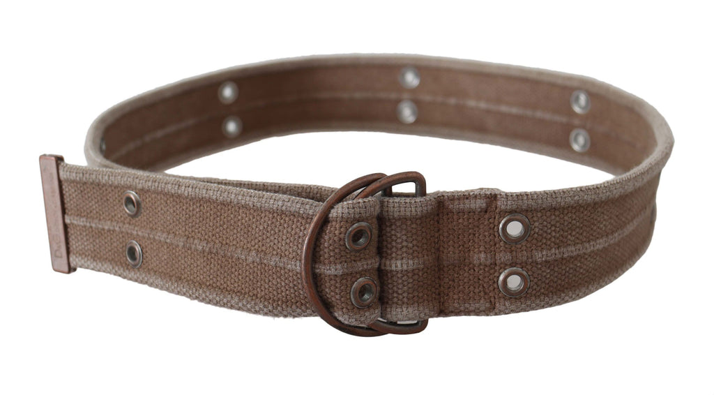 Dolce & Gabbana Beige Leather Logo Belt Sling Cintura Buckle Belt by Dolce & Gabbana