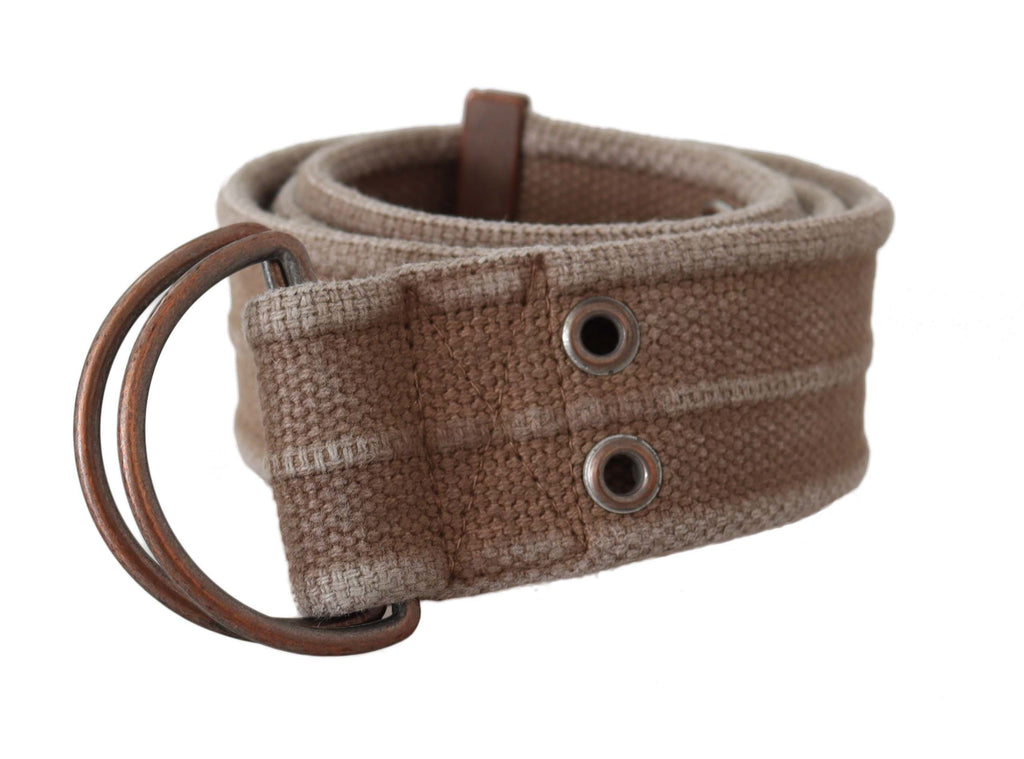 Dolce & Gabbana Beige Leather Logo Belt Sling Cintura Buckle Belt by Dolce & Gabbana