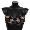 Dolce & Gabbana Black Seashells Print Women Swimwear Bikini Tops by Dolce & Gabbana