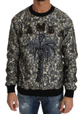 Dolce & Gabbana Multicolor SAMBA Jacquard Palmtree Pullover Sweater by Dolce & Gabbana