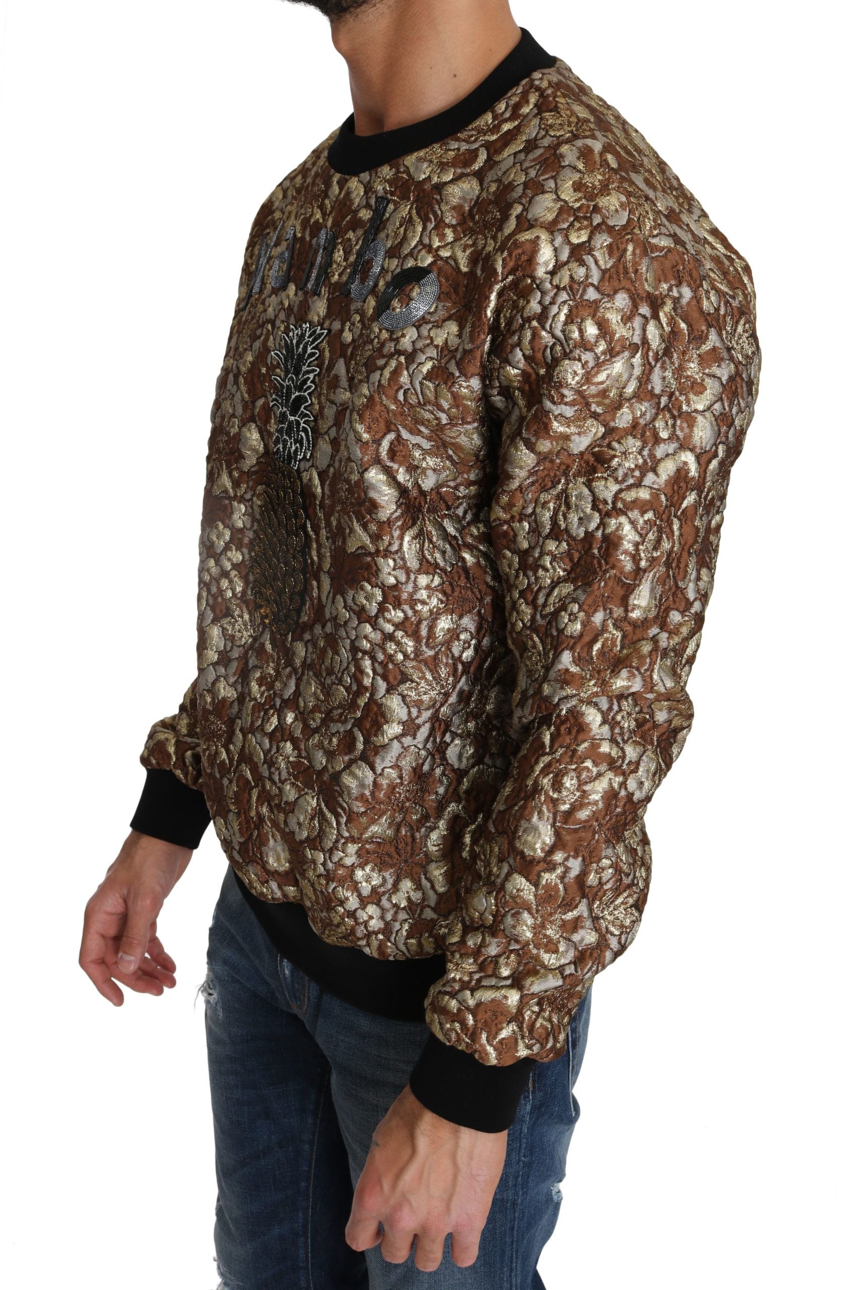 Dolce & Gabbana Multicolor MAMBO Jacquard Pineapple Pullover Sweater by Dolce & Gabbana