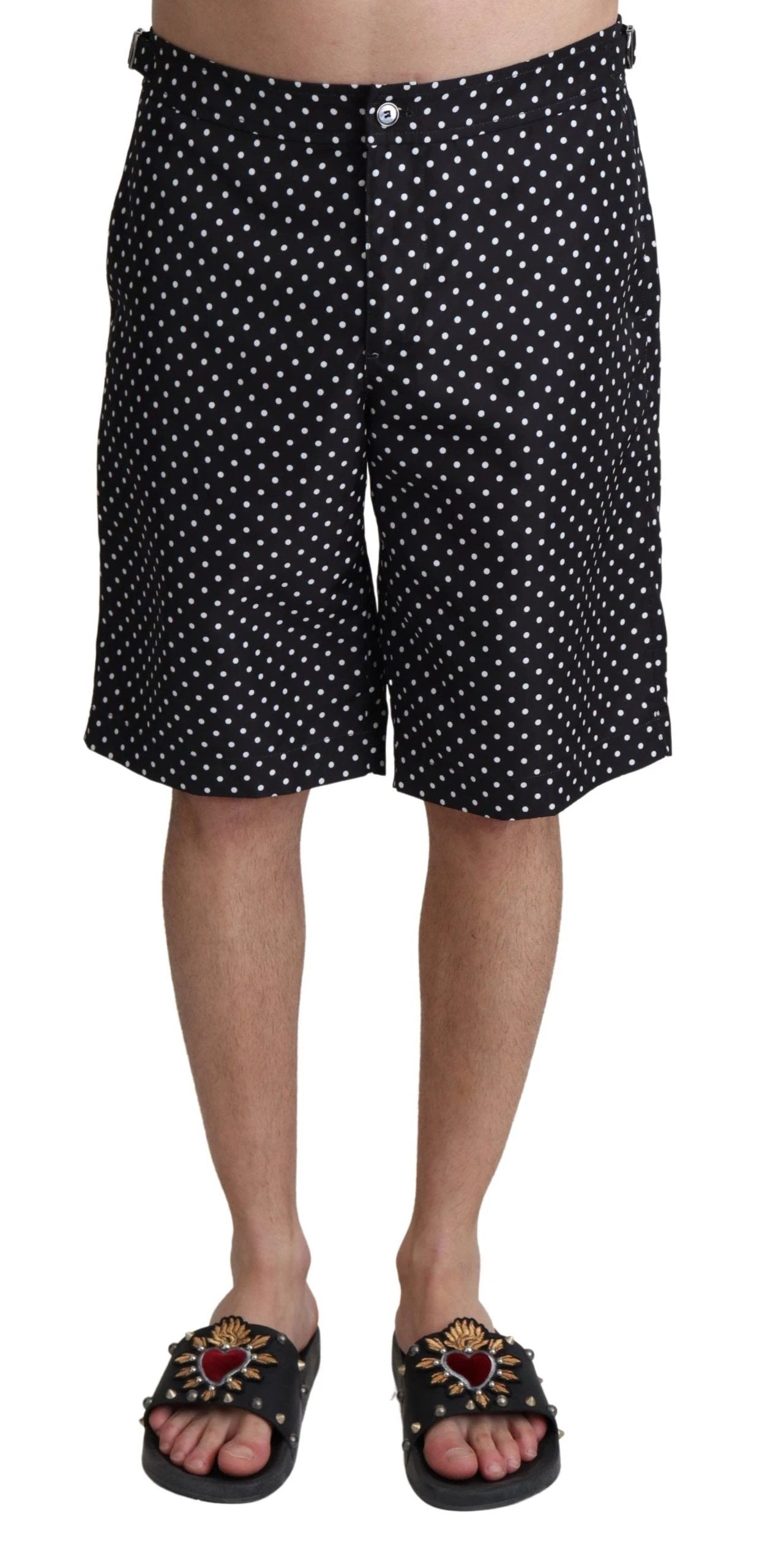 Dolce & Gabbana Black Polka Dots Beachwear Shorts Swimwear by Dolce & Gabbana