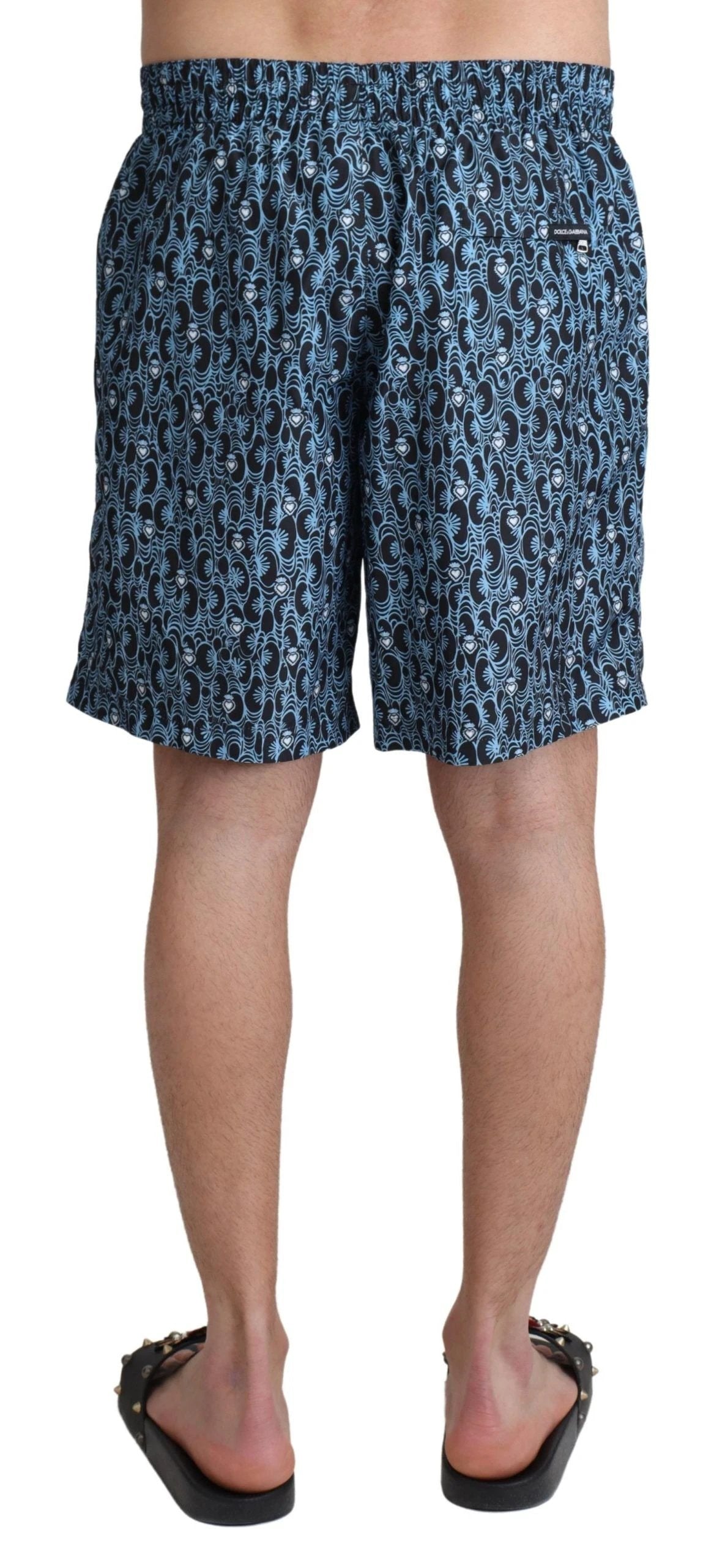 Dolce & Gabbana Blue Patterned Print Beachwear Shorts Swimwear by Dolce & Gabbana