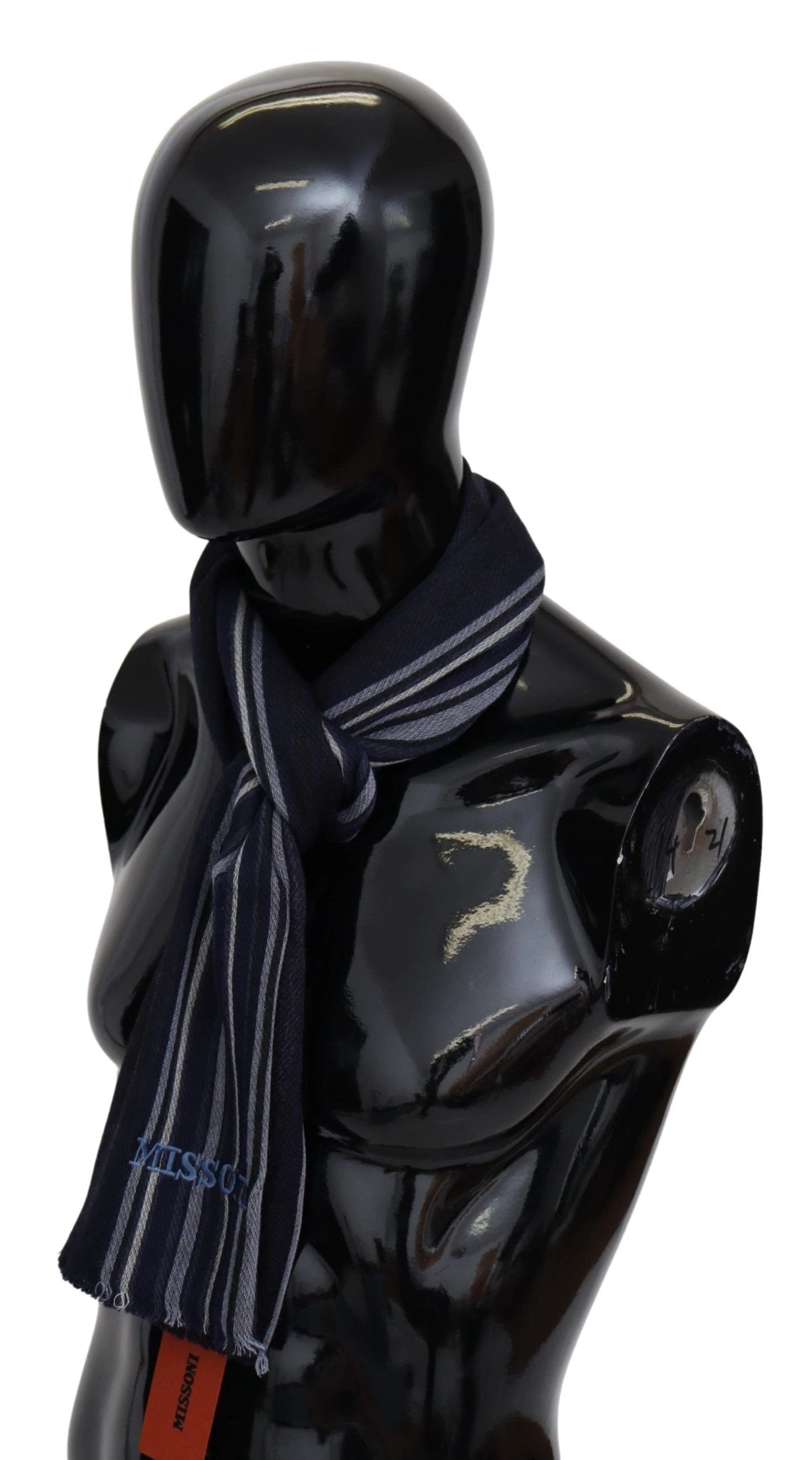 Missoni Multicolor Wool Striped Unisex Wrap Fringes Shawl by Missoni