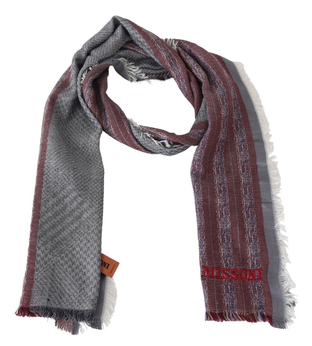 Missoni Multicolor Wool Striped Unisex Neck Wrap Shawl Scarf by Missoni