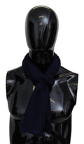 Missoni Blue Wool Knit Unisex Neck Wrap Scarf by Missoni