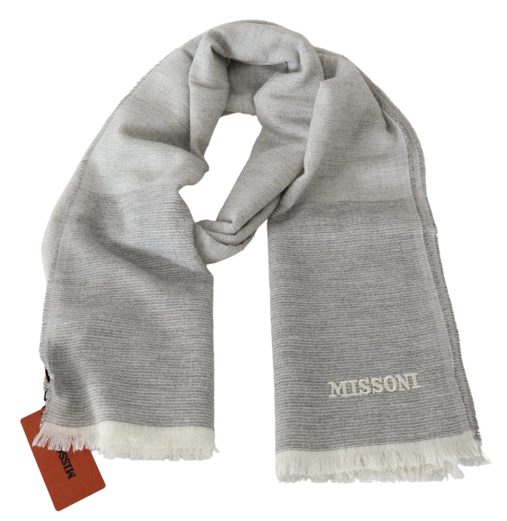 Missoni Beige 100% Wool Unisex Neck Wrap Scarf by Missoni