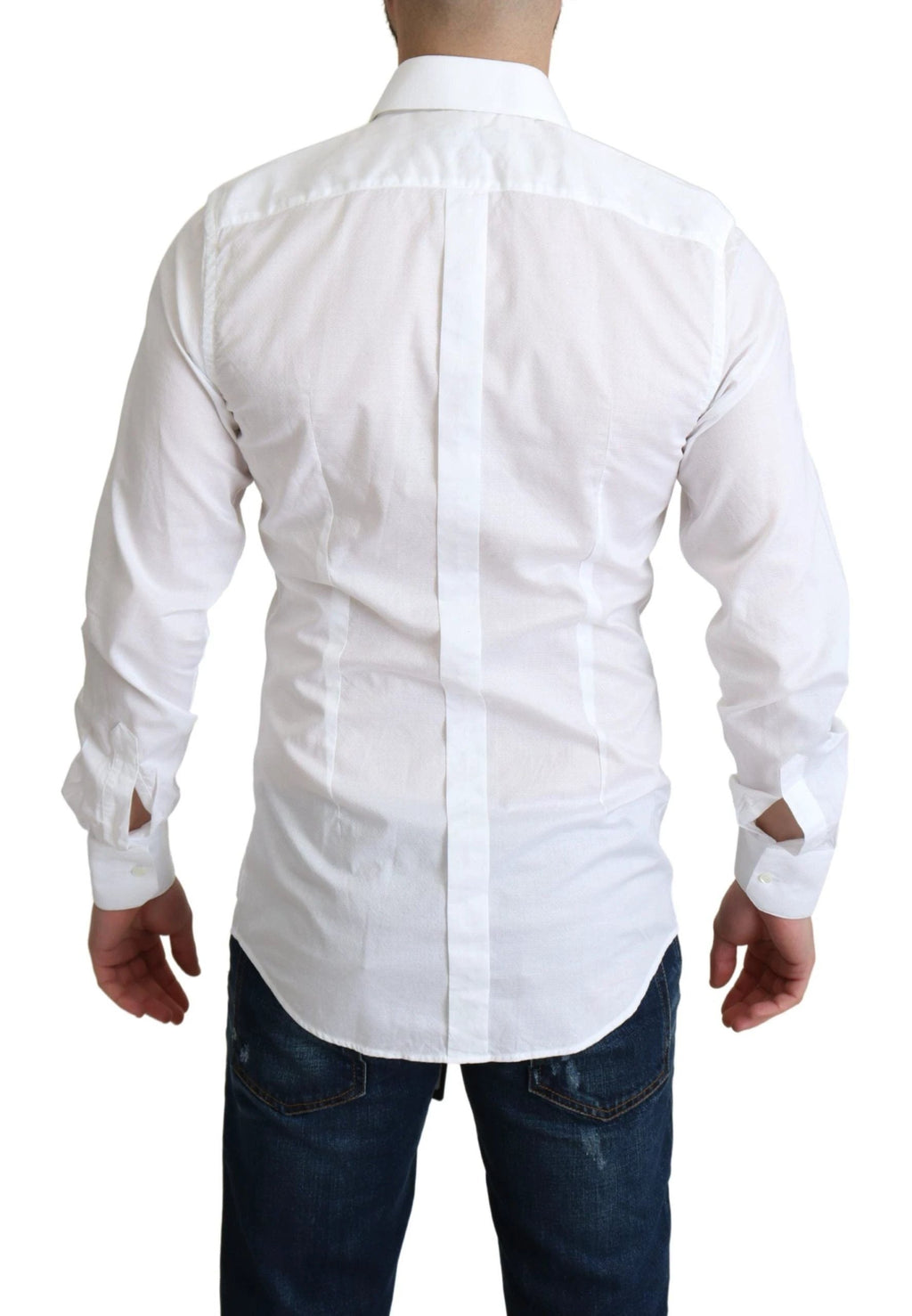 Dolce & Gabbana White Cotton Long Sleeves Formal Shirt by Dolce & Gabbana