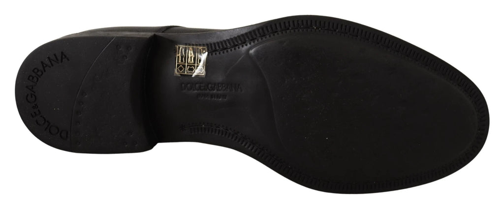 Dolce & Gabbana Black Leather Lace Up Mens Formal Derby Shoes by Dolce & Gabbana