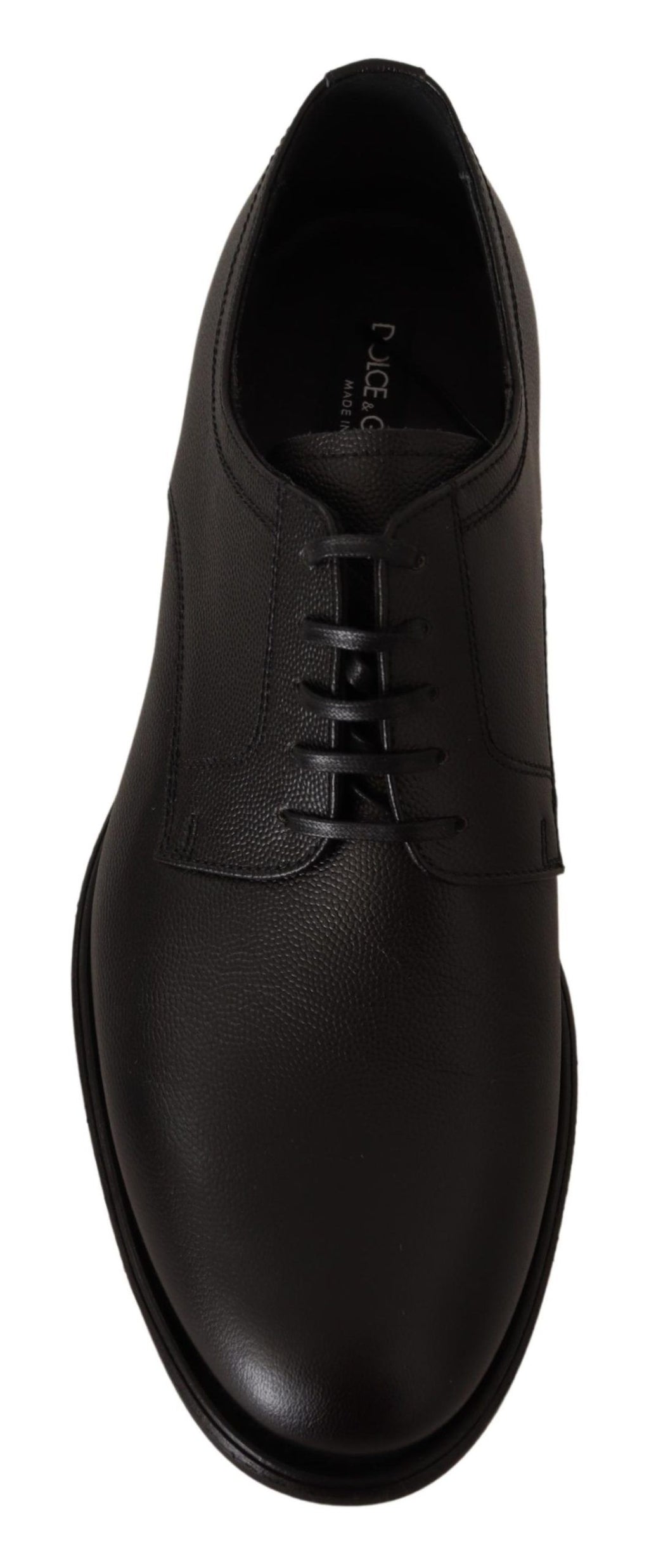Dolce & Gabbana Black Leather Lace Up Mens Formal Derby Shoes by Dolce & Gabbana