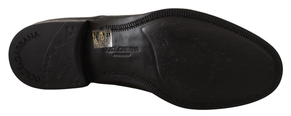 Dolce & Gabbana Black Leather Lace Up Mens Formal Derby Shoes by Dolce & Gabbana