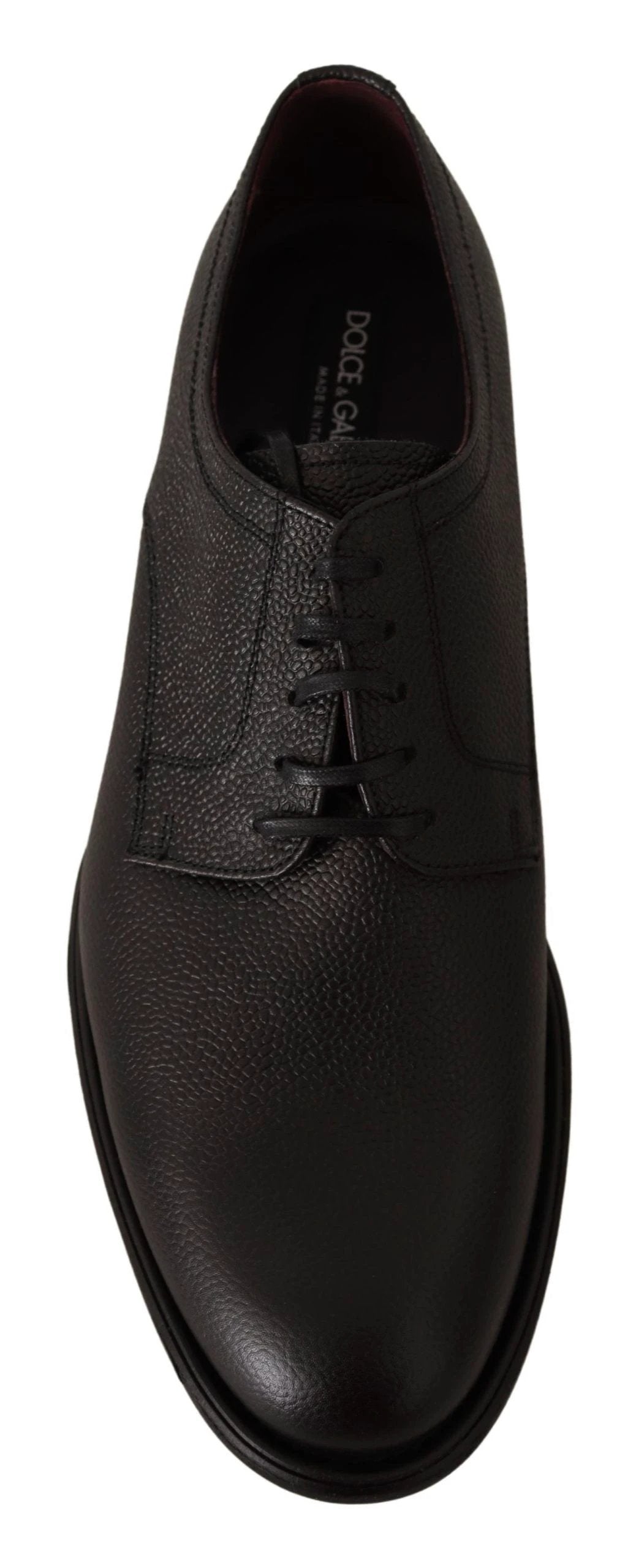 Dolce & Gabbana Black Leather Lace Up Mens Formal Derby Shoes by Dolce & Gabbana