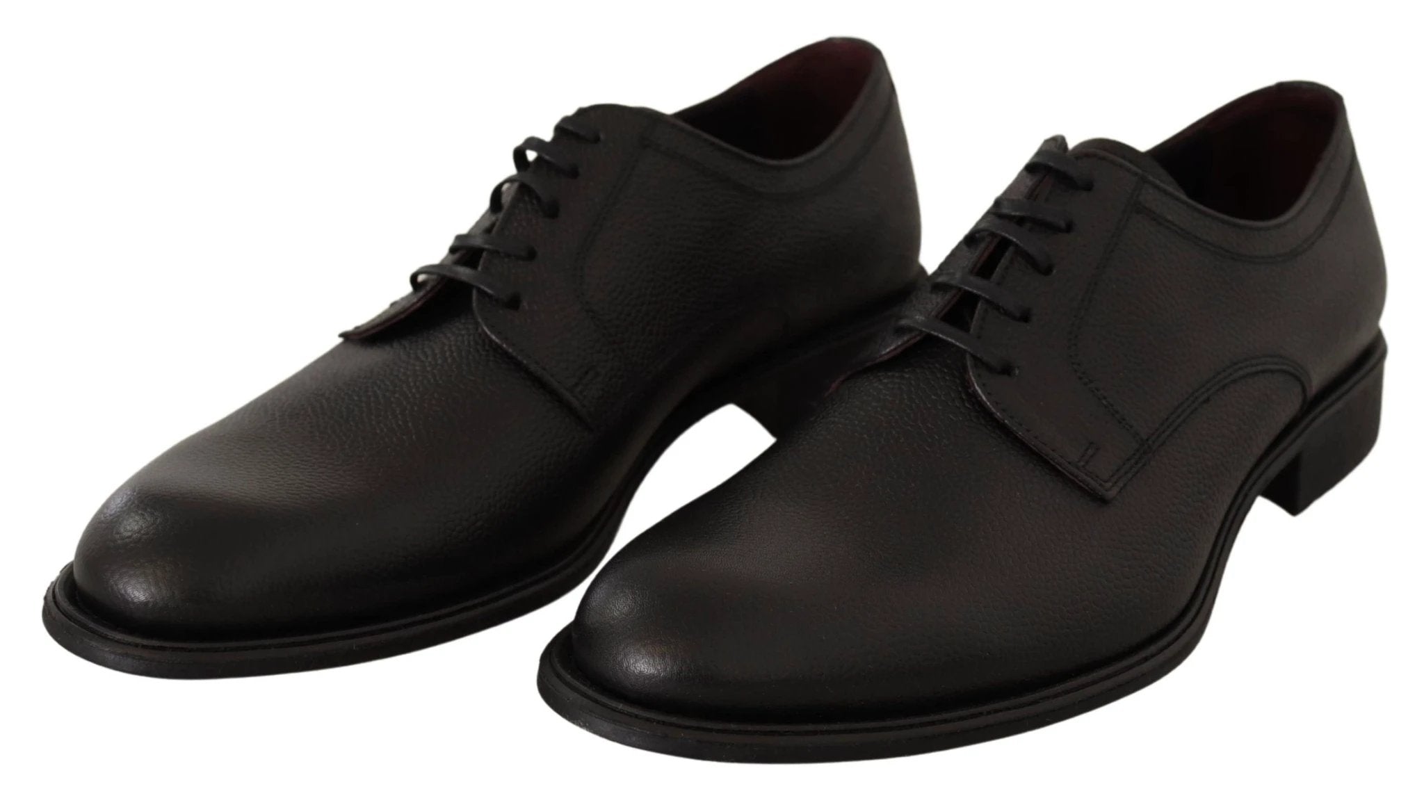 Dolce & Gabbana Black Leather Lace Up Mens Formal Derby Shoes by Dolce & Gabbana