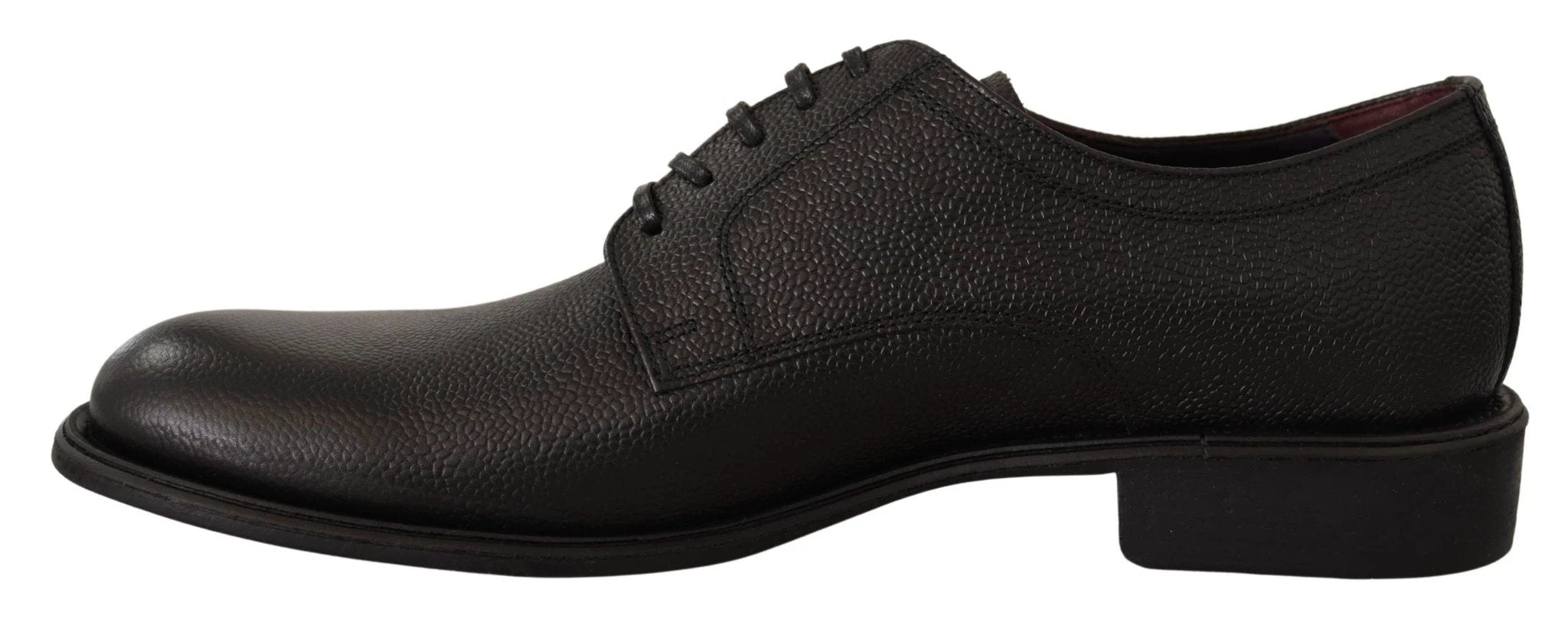 Dolce & Gabbana Black Leather Lace Up Mens Formal Derby Shoes by Dolce & Gabbana