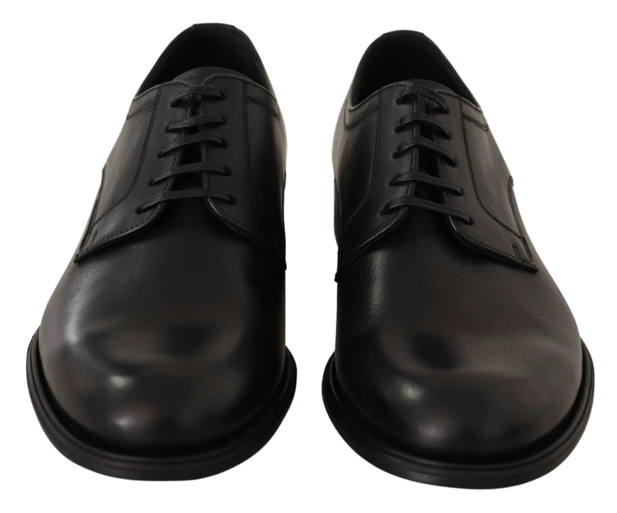 Dolce & Gabbana Black Leather Lace Up Mens Formal Derby Shoes by Dolce & Gabbana