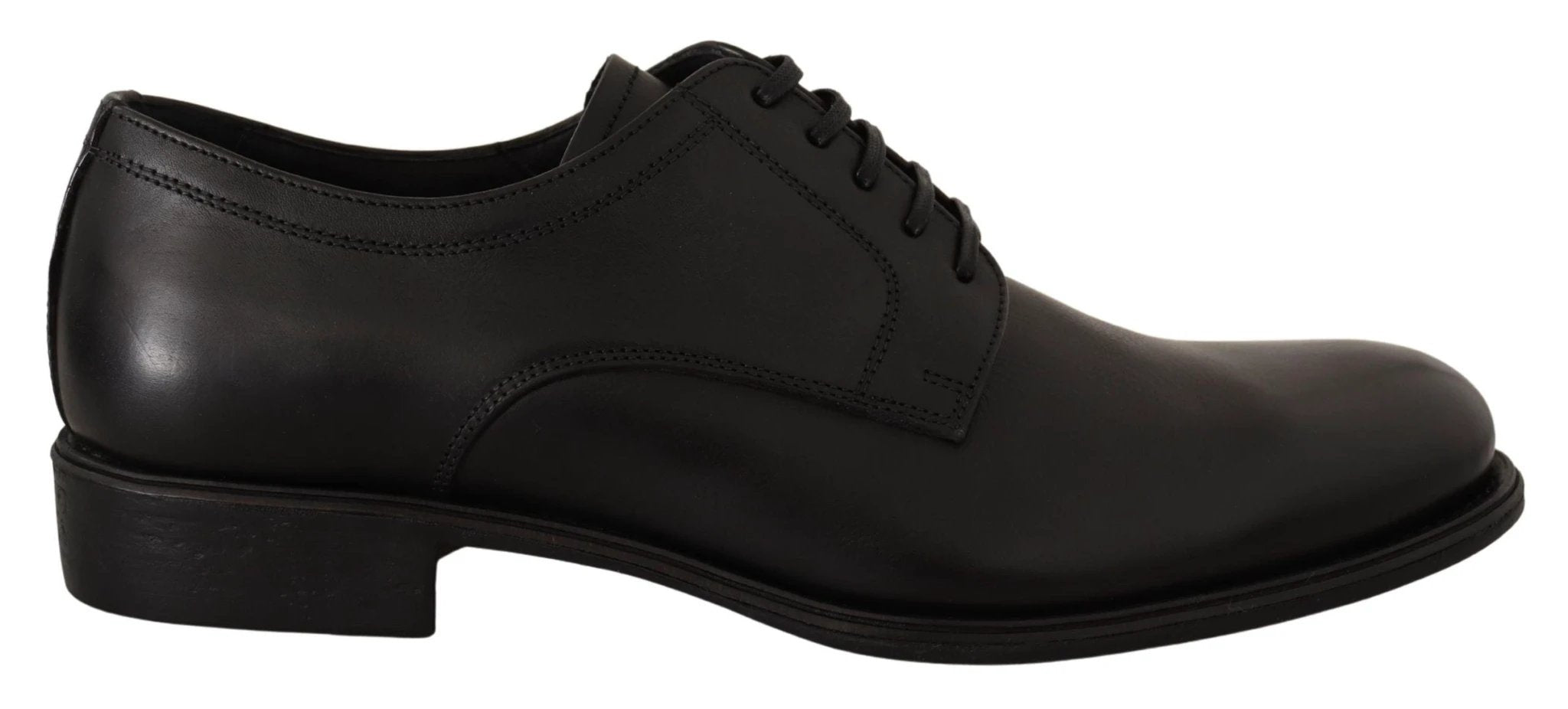 Dolce & Gabbana Black Leather Lace Up Mens Formal Derby Shoes by Dolce & Gabbana