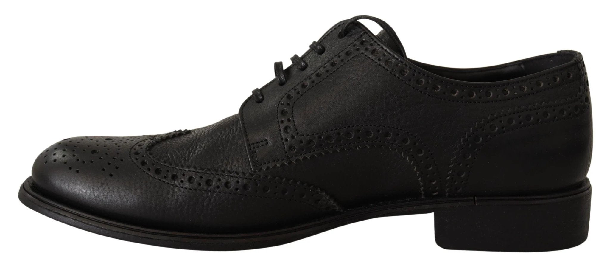 Dolce & Gabbana Black Leather Oxford Wingtip Formal Dress Shoes by Dolce & Gabbana