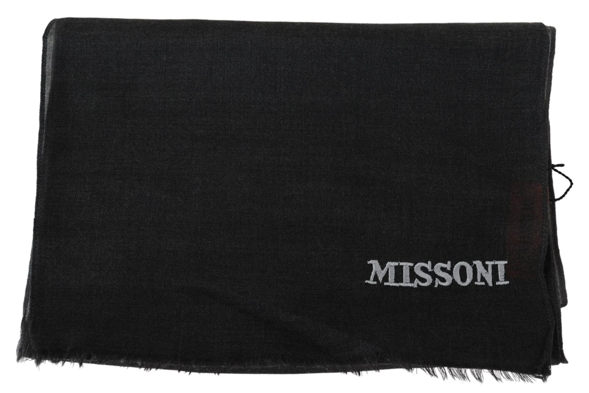 Missoni Black 100% Wool Unisex Neck Wrap Scarf by Missoni