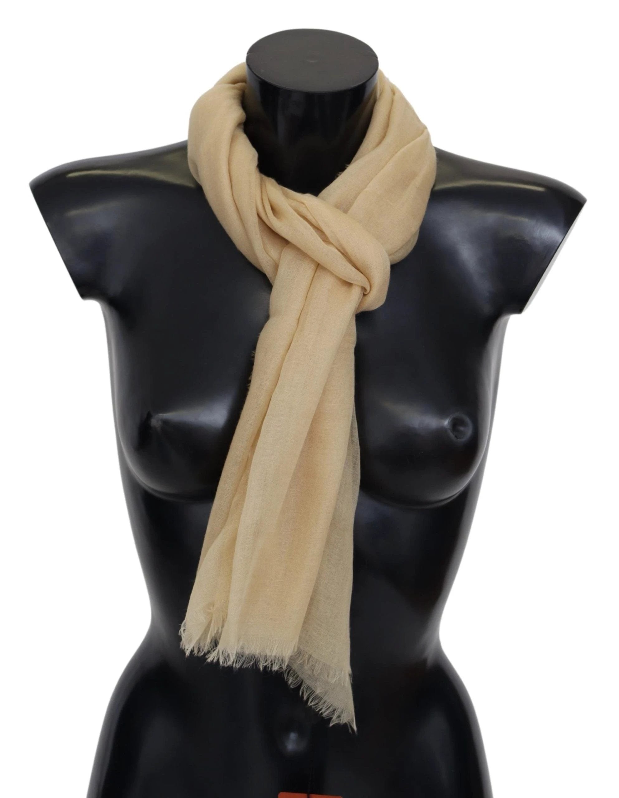 Missoni Beige Cashmere Unisex Neck Scarf by Missoni
