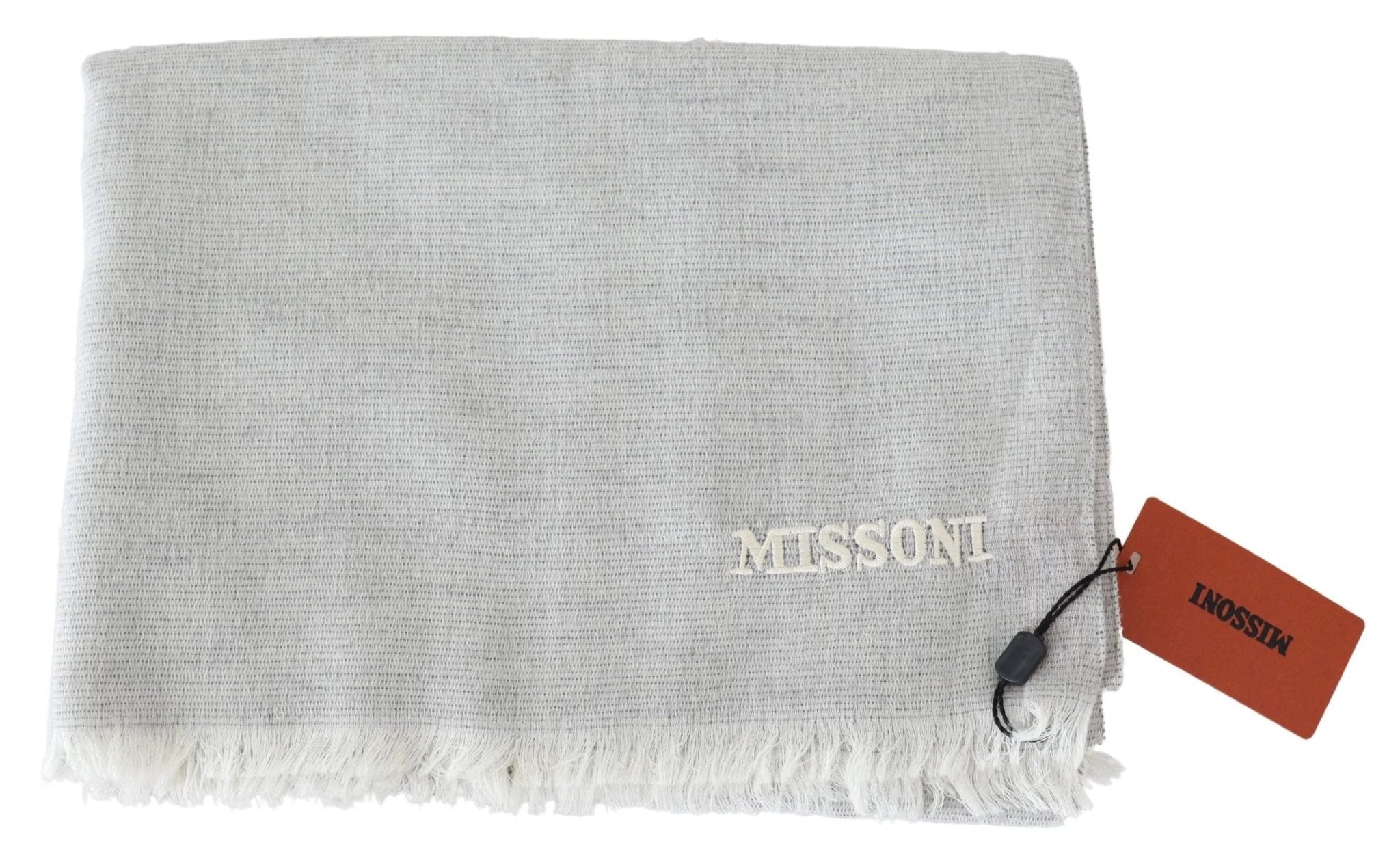 Missoni Gray Wool Knit Unisex Neck Wrap Scarf by Missoni