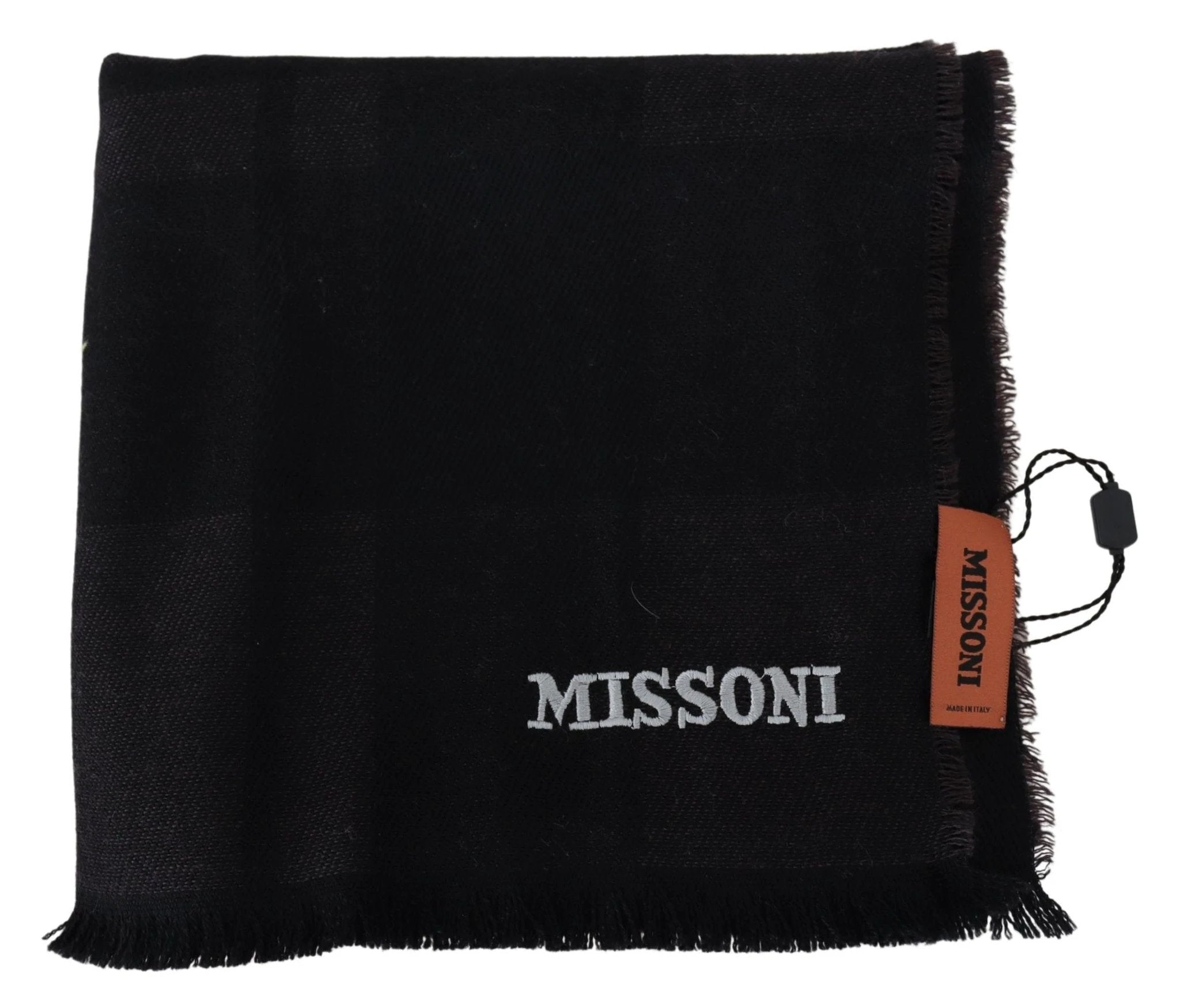 Missoni Black 100% Wool Unisex Neck Wrap Scarf by Missoni